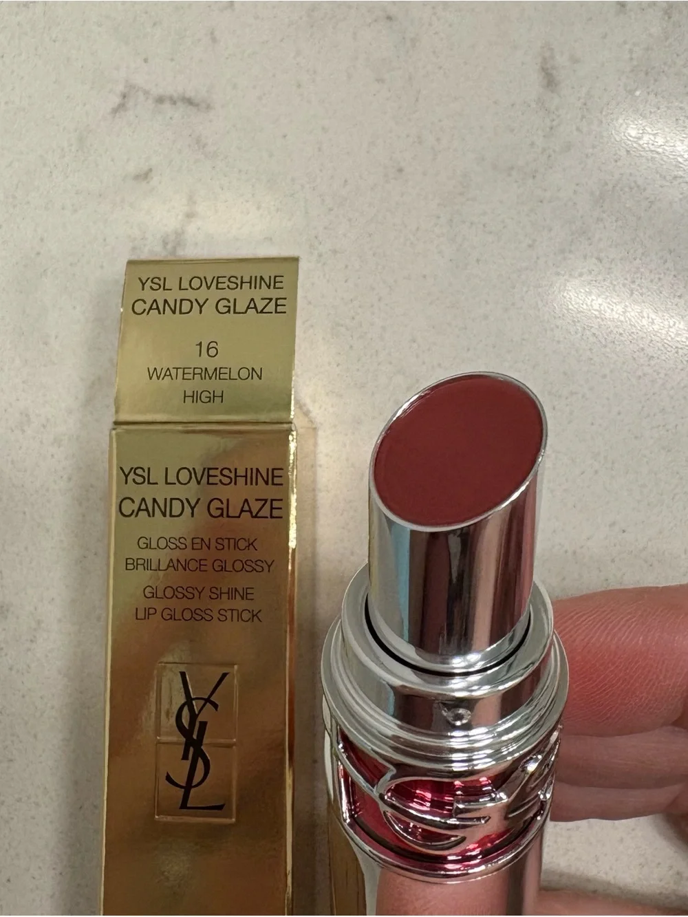 Yves Saint Laurent Loveshine Candy Glaze Lipstick — Watermelon Pink